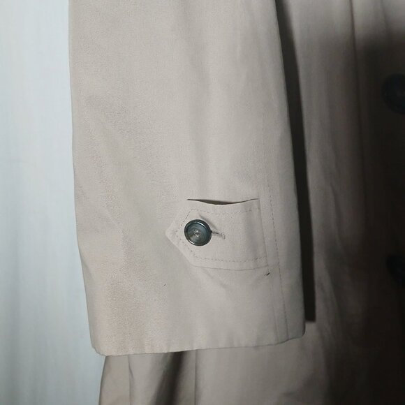 London Fog Men's Trench Coat Size XL Tan Full-Length Button Front Classic Style - Picture 9 of 14